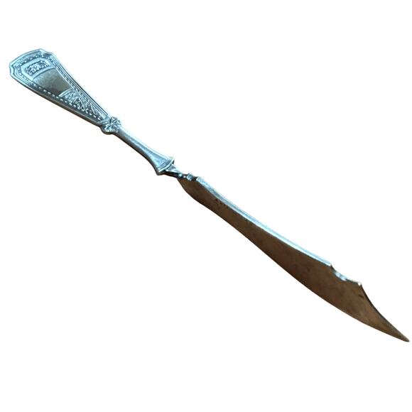 Silver twisted handle master butter knife Countess pattern antique 1880's IS - Picture 1 of 8